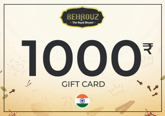 Behrouz Biryani Gift Card 1000 INR