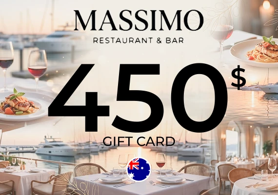 Massimo Restaurant & Bar Gift Card 450 AUD