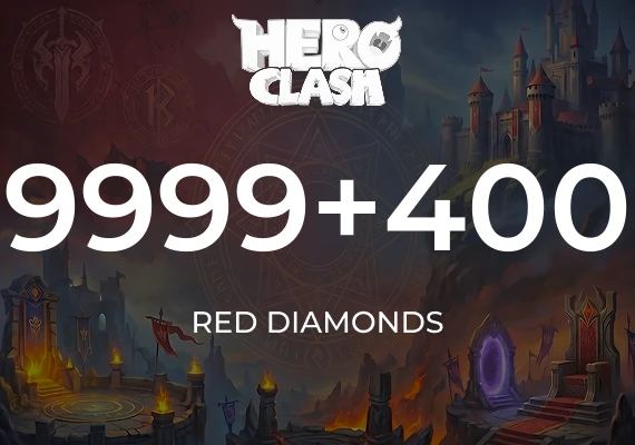 Hero Clash -  9999 + 400 Red Diamonds