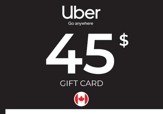 Uber Gift Card 45 CAD Uber Gift Card 45 CAD