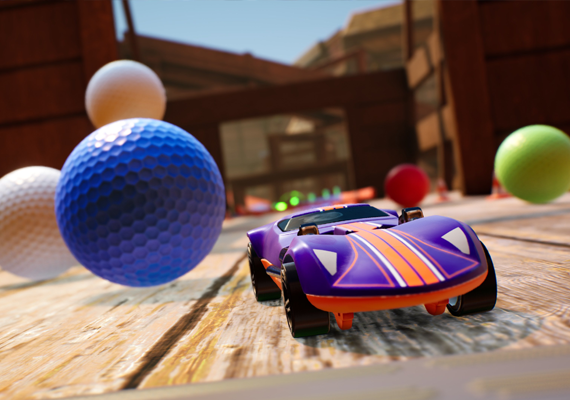 Experience an exciting miniature car racing game on unconventional tracks, including a living room, mini-golf course, and backyard. Experience an exciting miniature car racing game on unconventional tracks, including a living room, mini-golf course, and backyard.