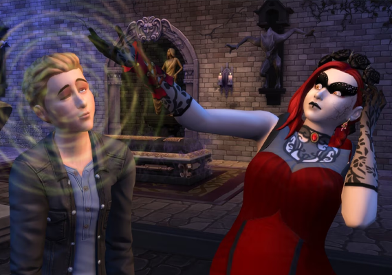 Embrace your vampiric abilities to wield powers that can turn other Sims' lives upside down! Embrace your vampiric abilities to wield powers that can turn other Sims' lives upside down!