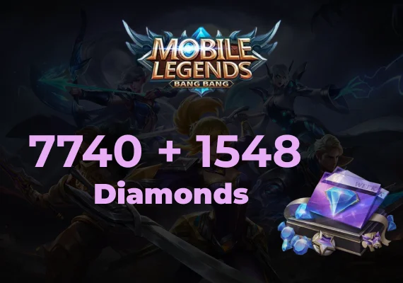 Mobile Legends 7740 Diamonds + 1548 Bonus Direct Top-Up - GLOBAL