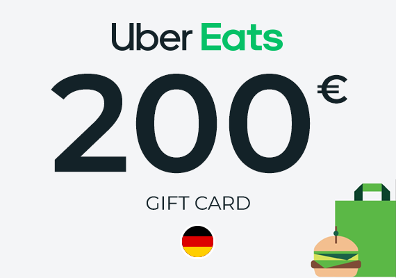 Uber Eats Gift Card 200 EUR (DE) Uber Eats Gift Card 200 EUR (DE)