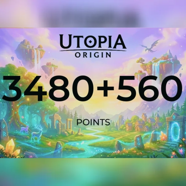 Utopia: Origin - 3480 + 560 Points Direct Top-Up - GLOBAL
