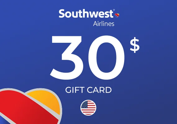 Southwest Airlines Gift Card 30 USD