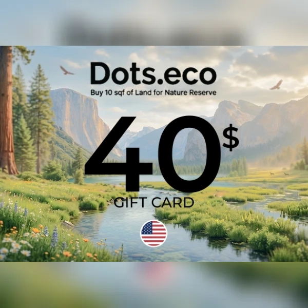 Dots.eco - Buy 10 sqf of Land for Nature reserve Gift Card 40 USD Key - UNITED STATES