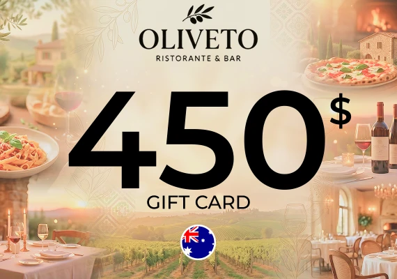 Oliveto Ristorante & Bar Gift Card 450 AUD