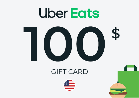 Uber Eats Gift Card 100 USD (US) Uber Eats Gift Card 100 USD (US)